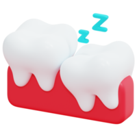 wisdom tooth 3d render icon illustration png