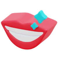 illustration d'icône de rendu 3d sourire png