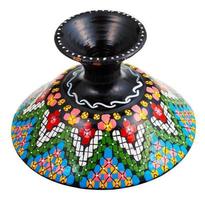 moroccan pottery vase with mosaic ornament photo