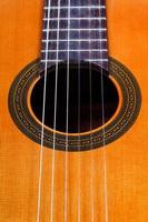 sound hole of classical acoustic guitar photo