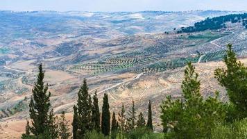 panorama Promised Land from Mount Nebo in winter photo