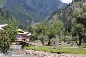 Majestic Beauty of Neelum Valley, Kashmir. Neelum Valley is famous for its natural beauty, high mountains, beautiful green valleys and crystal clear water rivers. photo