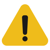 Warning sign icon transparent background png