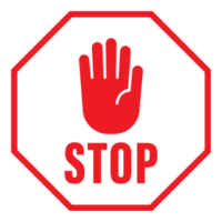 icono de señal de stop fondo transparente png