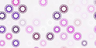 Dark purple, pink vector texture with disease symbols.