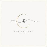 O Initial Letter handwriting logo hand drawn template vector, logo for beauty, cosmetics, wedding, fashion and business vector