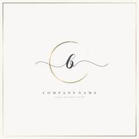 B Initial Letter handwriting logo hand drawn template vector, logo for beauty, cosmetics, wedding, fashion and business vector