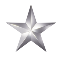 classificação por estrelas ícone 3d prata png