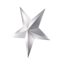 stella valutazione 3d icona argento png