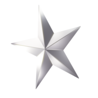 calificación de estrellas 3d icono plata png