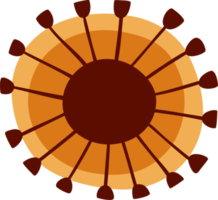 Autumn flower. Isolated illustration. png