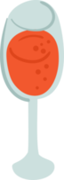 Glass with red drink. Illustration. png