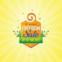 15th Freedom Sale on Independence Day of India, Logo Design, Template, Banner, , Icon, Poster, Unit, Label, Web Header vector