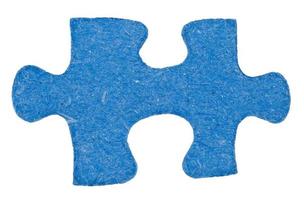 one blue piece of jigsaw puzzle close up photo