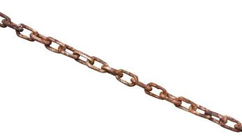 rusty steel chain isolated on white photo