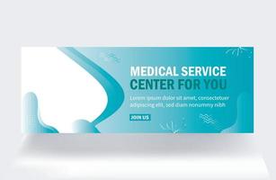 venta de portada de banner de salud del centro de servicio médico plantilla de banner de salud de publicación de redes sociales médicas para redes sociales vector