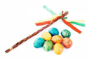 decoración de huevos de pascua foto