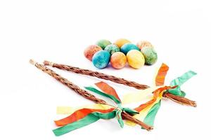 Easter eggs decoration photo