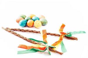 Easter eggs and decoration photo