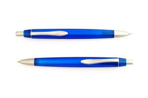 Two blue pens photo