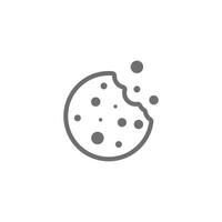 eps10 icono de arte de línea abstracta de cookie de navegador vectorial gris aislado en fondo blanco. símbolo de esquema de cookie en un estilo moderno y plano simple para el diseño de su sitio web, logotipo y aplicación móvil vector