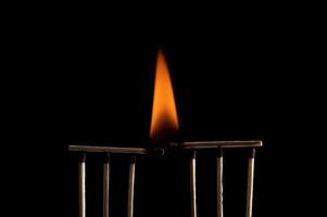 Burning matchstick and art photo