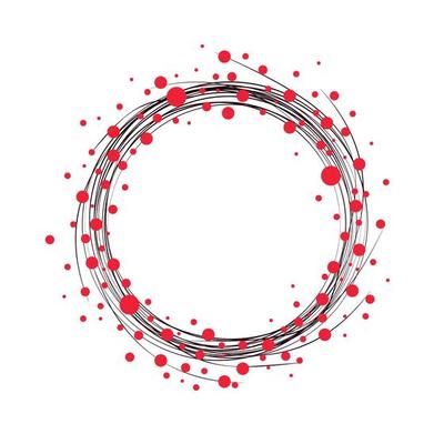 Christmas wreath with red berries on a white background