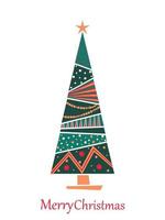 Merry Christmas card. Vector illustration in a minimalistic style.