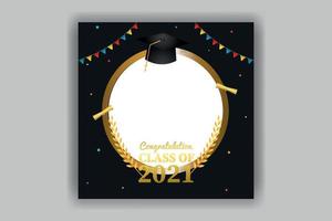 Class Of Graduation Frame Design background vector