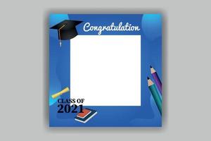 Class Of Graduation Frame Design background vector