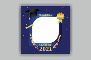 Class Of Graduation Frame Design background vector