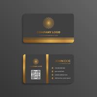luxury business card template with gold gradient color vector
