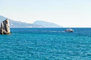 view of Parus Sail rock, Ayu-dag, Crimea photo