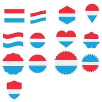 diseño de vector de bandera de luxemburgo