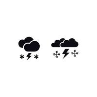 diseño vectorial de estilo de icono de tormenta de nieve vector