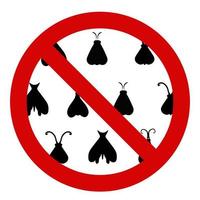 Moth insect control icon vector illustration isolated on white background