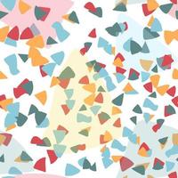 Terrazzo seamless vector pattern set in bright and delicate colours