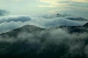 fog in the mountains photo