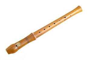 A wooden flute photo