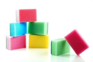 Some colors of sponges photo