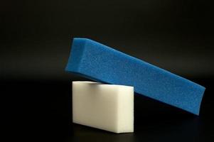 White and blue sponges photo
