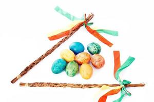 decoración de huevos de pascua foto