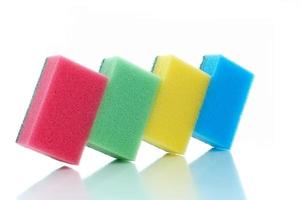 Some colors of sponges photo