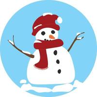 Snowman icon face smile isolated. Snowman icon flat style. Snowman vector design. Snowman icon isolated.