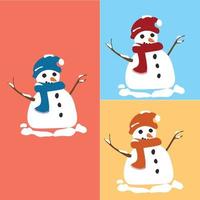 Snowman vector icon flat isolated. Snowman icon flat style. Snowman vector design. Snowman icon isolated.