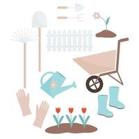 gardening tools set vector