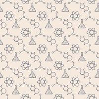 seamless pattern with science elements vector