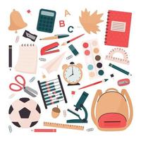 back to school set vector