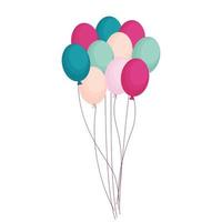 group of colorful balloons vector