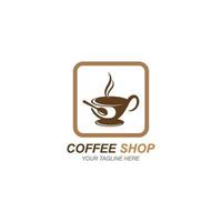 diseño de plantilla de icono de logotipo de cafetería